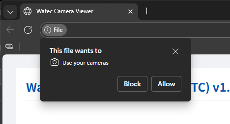 Camera permission